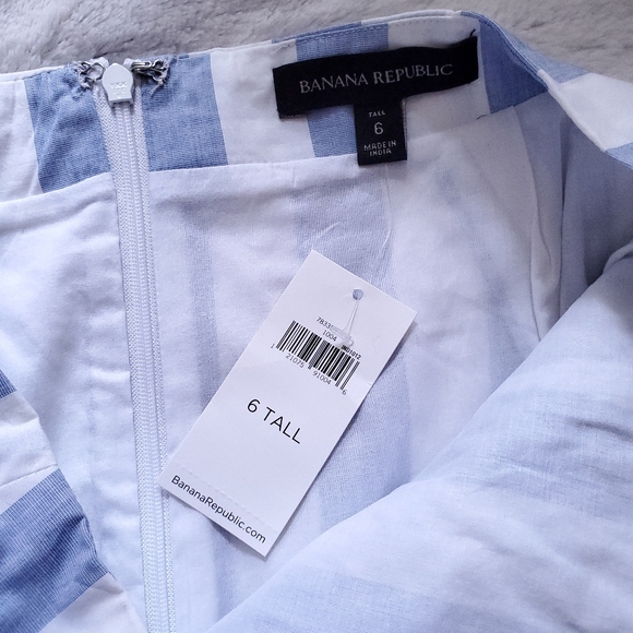 BR Ruffle Stripe Pencil Skirt in Blue Stripe - Picture 4 of 8